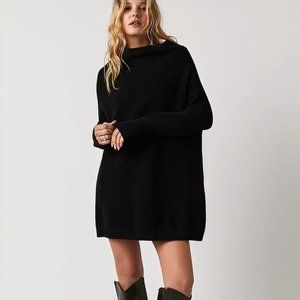 Free People Ottoman Slouchy Tunic Black in XL